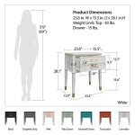 CosmoLiving White Wood End Table by Cosmopolitan