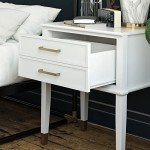 CosmoLiving White Wood End Table by Cosmopolitan