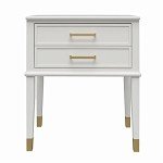CosmoLiving White Wood End Table by Cosmopolitan