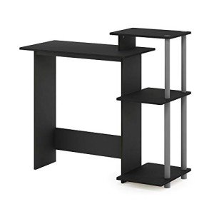 Furinno Black/Grey Laptop Notebook Computer Desk