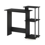 Furinno Black/Grey Laptop Notebook Computer Desk