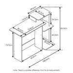 Furinno Black/Grey Laptop Notebook Computer Desk