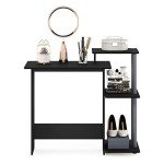 Furinno Black/Grey Laptop Notebook Computer Desk