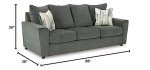 Flared Arm Gray Casual Sofa by Ashley