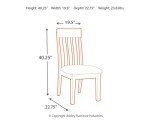 Ashley Ralene Rake Back 19" Dining Chairs - Set of 2