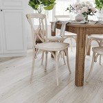 Rustic Brown Solid Wood Dining Table for Four