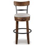 Brown Pub Height Swivel Bar Stool by Ashley