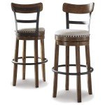 Brown Pub Height Swivel Bar Stool by Ashley