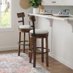 Brown Pub Height Swivel Bar Stool by Ashley