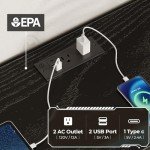 Rolanstar LED Bedroom Dresser with Power Outlets