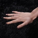 Ultra Soft Black Shag Area Rug 8x10