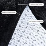 Ultra Soft Black Shag Area Rug 8x10
