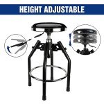 Adjustable Heavy Duty Hydraulic Shop Stool, Black