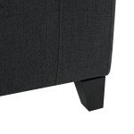 Hikaru Dark Grey Fabric Storage Ottoman