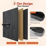 WLIVE 10-Drawer Fabric Dresser in Charcoal Black