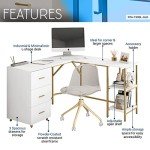 Gold Engineered Wood Techni Mobili Desk