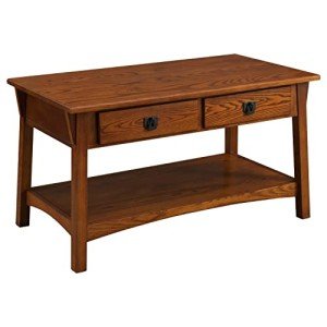 Leick Home Mission Coffee Table with Two Drawers