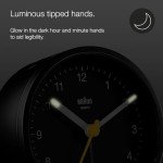 Braun Classic Analog Alarm Clock with Snooze