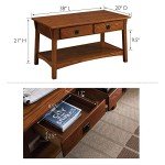 Leick Home Mission Coffee Table with Two Drawers