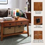 Leick Home Mission Coffee Table with Two Drawers