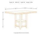 Ralene Traditional 36" Counter Height Dining Table