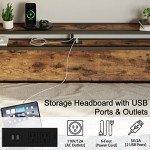 LIKIMIO King Bed Frame with Storage Drawer