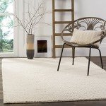 Natura Collection 9' x 12' Ivory Wool Rug
