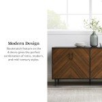 Walker Edison Caye Modern Four-Door Buffet Console