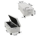 Light Gray Fabric Storage Pouf by Christopher Knight