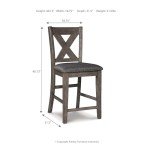 Caitbrook Gray Upholstered Stools - Set of 2