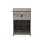 Furinno Lucca Nightstand Set, French Oak Grey