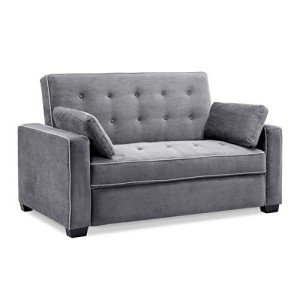 Serta Ainsley Charcoal Sleeper Loveseat Sofa