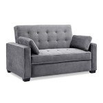 Serta Ainsley Charcoal Sleeper Loveseat Sofa