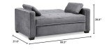 Serta Ainsley Charcoal Sleeper Loveseat Sofa