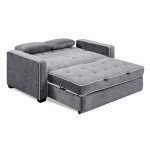 Serta Ainsley Charcoal Sleeper Loveseat Sofa