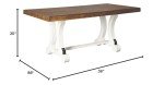 Valebeck Farmhouse Rectangular Extension Dining Table