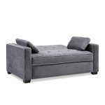 Serta Ainsley Charcoal Sleeper Loveseat Sofa