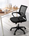 Ergonomic Blue Mesh Desk Chair with Wheels