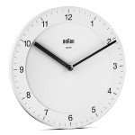 Braun Quiet Quartz Wall Clock - 20cm White