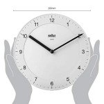 Braun Quiet Quartz Wall Clock - 20cm White