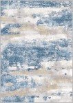 Soft Blue Cream 8x10 Area Rug - Modern Design