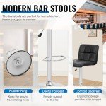 Adjustable Counter Height Swivel Barstools - Set of 2