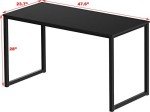 Black 48-Inch Computer Desk for Home Office