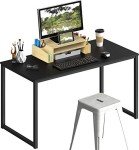 Black 48-Inch Computer Desk for Home Office