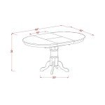 Avon Oval Kitchen Table with Butterfly Leaf