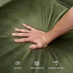 Modern 78" Green Velvet 3-Seater Sofa Couch