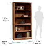 5-Shelf Bookcase in Washington Cherry Finish
