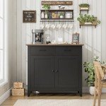 Modern Farmhouse Kitchen Storage Cabinet with Buffet