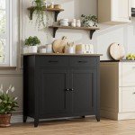 Modern Farmhouse Kitchen Storage Cabinet with Buffet