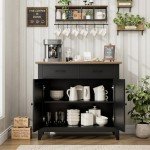 Modern Farmhouse Kitchen Storage Cabinet with Buffet